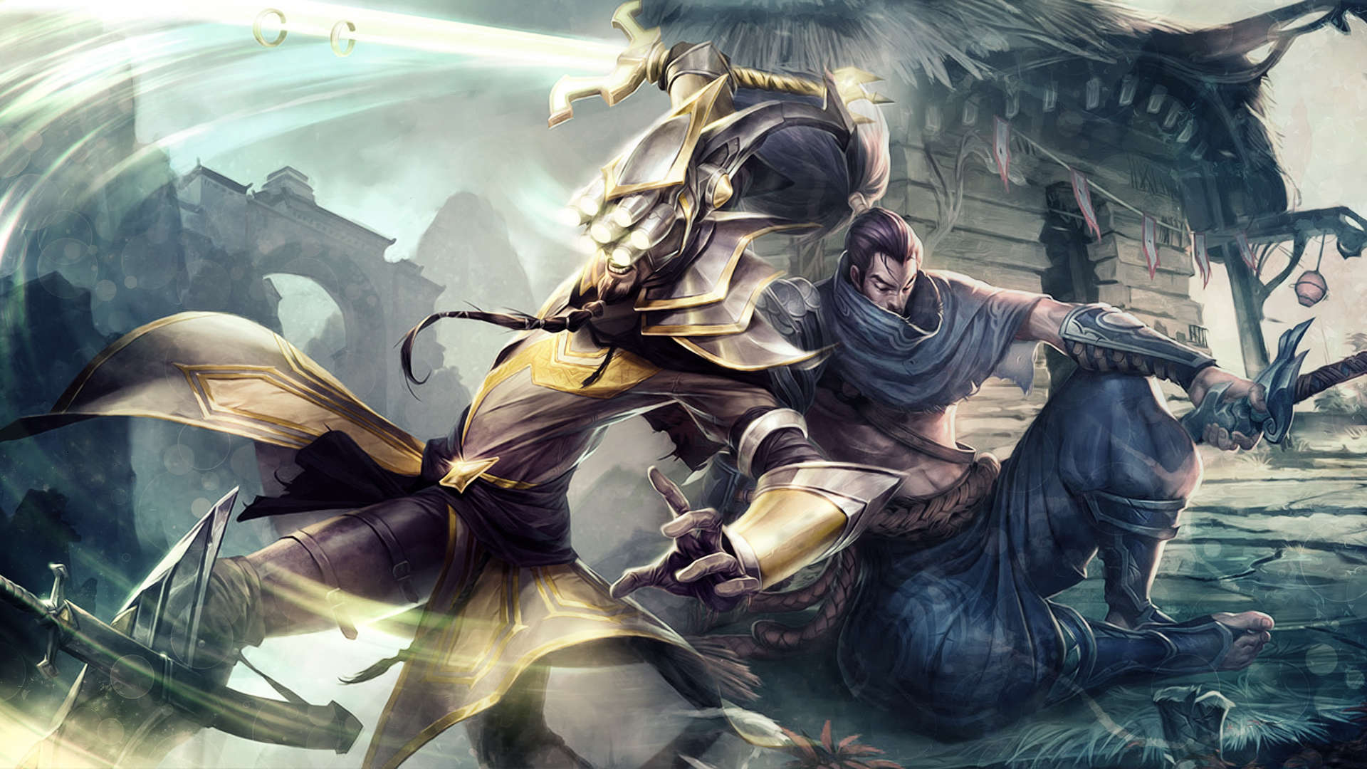 Master Yi vs Yasuo Fan Art - League of Legends Wallpapers