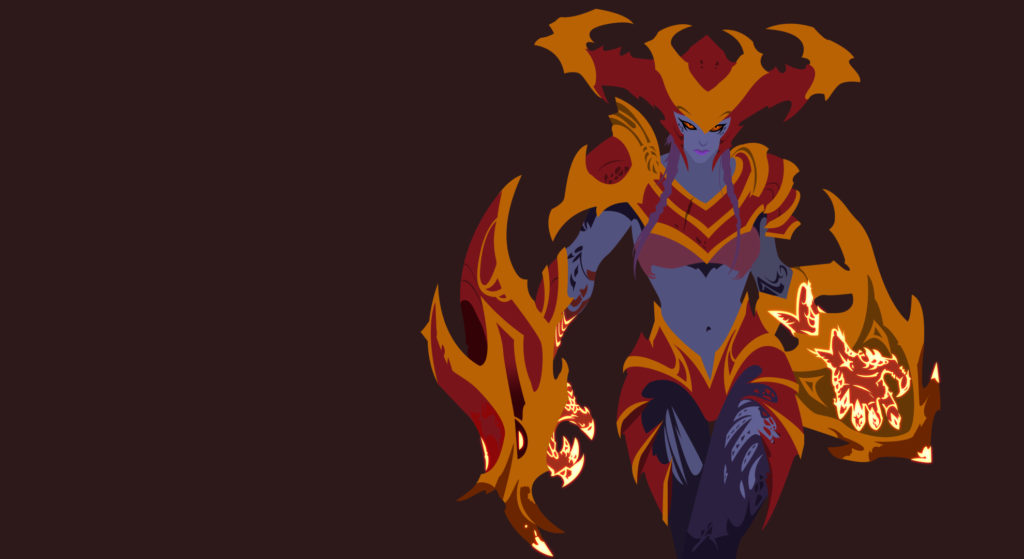 Shyvana Minimalistic | LoLWallpapers