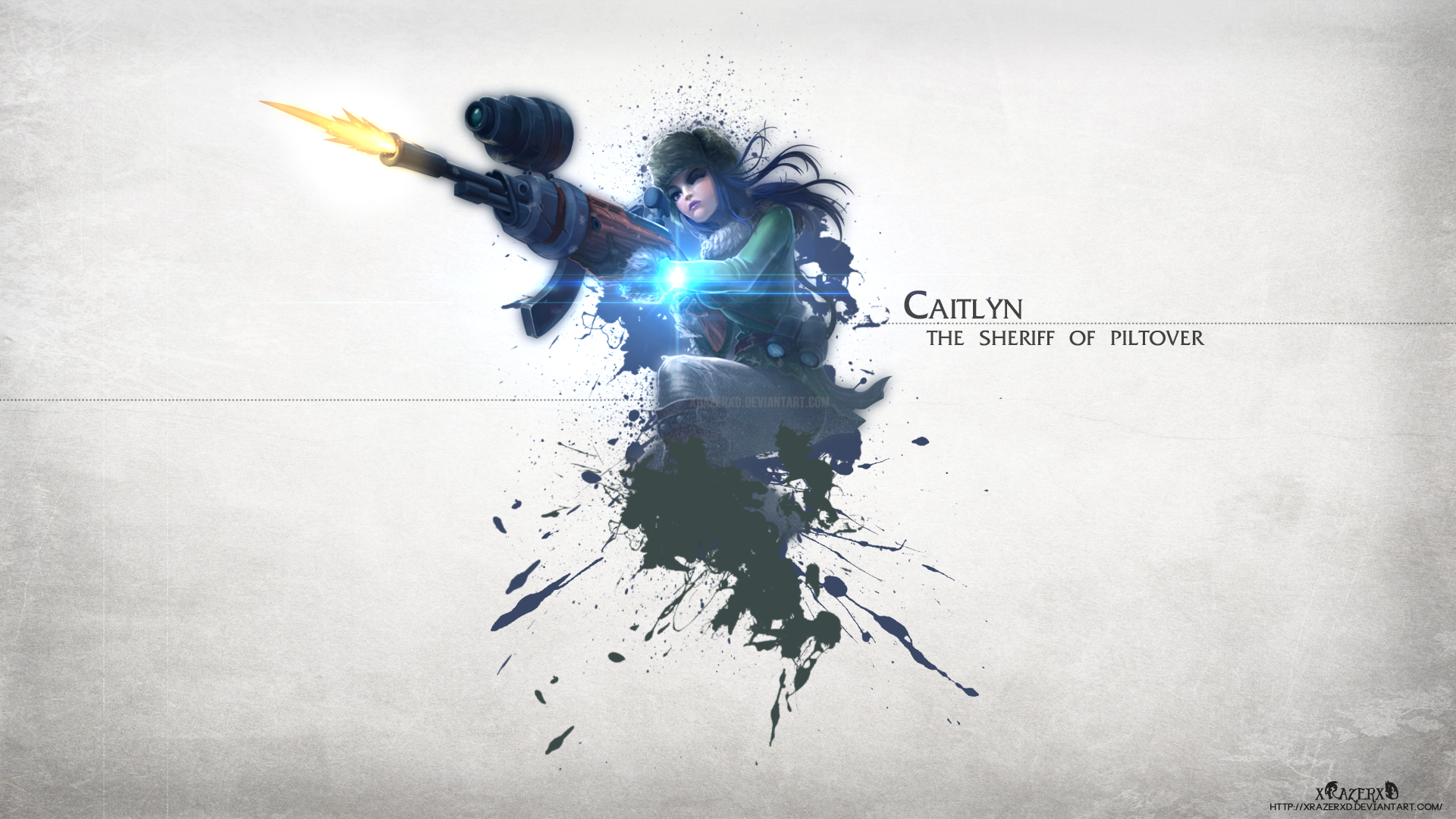 LoL Caitlyn wallpaper by xSilverRose on DeviantArt