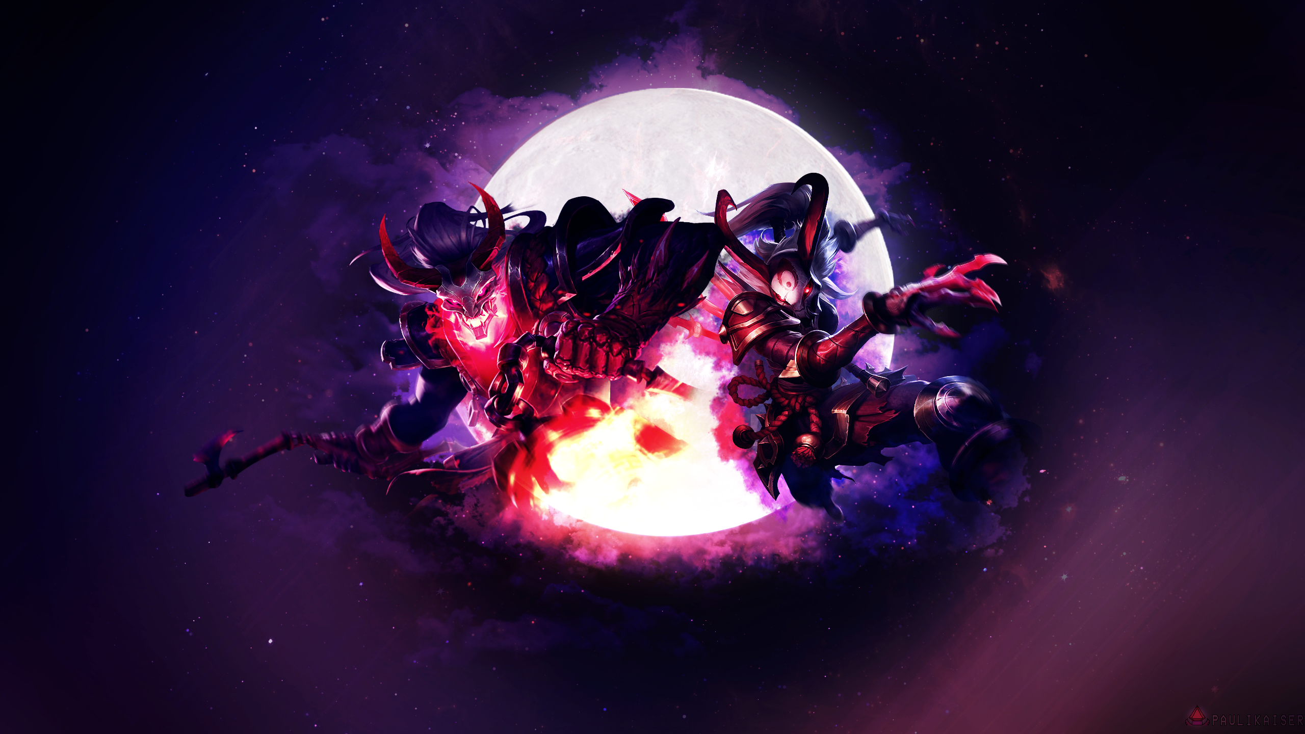 Blood Moon Thresh Kalista | LoLWallpapers